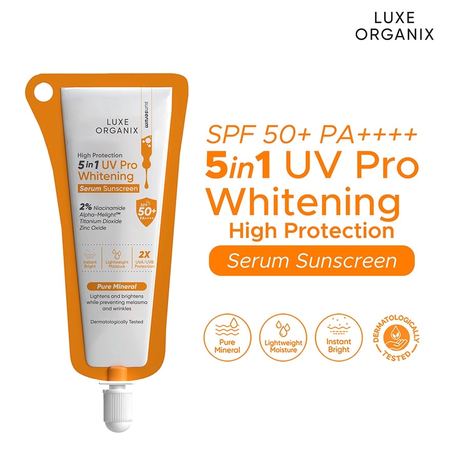 Luxe Organix 5in1 UV Pro Whitening Serum Sunscreen SPF 50 PA+++ 9mL