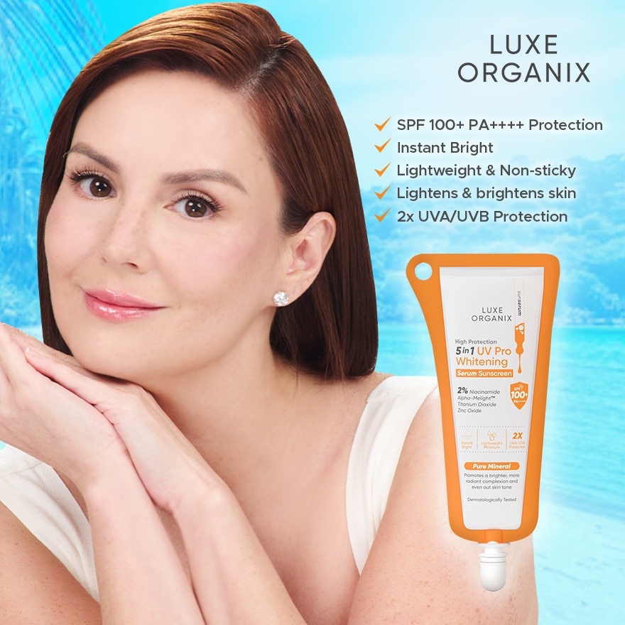 LUXE ORGANIX 5in1 UV Pro Whitening Serum Sunscreen SPF 100 PA+++ 10ml