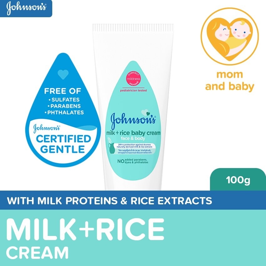 JOHNSONS BABY Milk + Rice Baby Cream Face & Body 100g