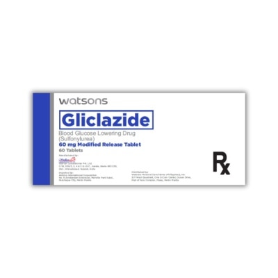 WATSONS GENERICS WATSONS Gliclazide 60mg 1 Modified-release Tablet [PRESCRIPTION REQUIRED]