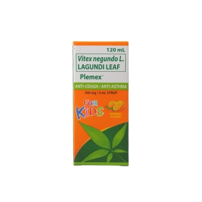 PLEMEX Vitex Negundo L. Lagundi Leaf 300mg/5ml Syrup 120ml