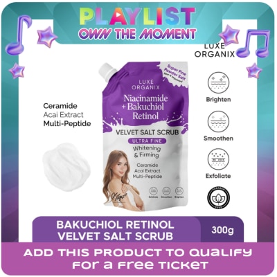 LUXE ORGANIX - LUXE ORGANIX Niacinamide + Bakuchiol Retinol Velvet Salt Scrub 300g