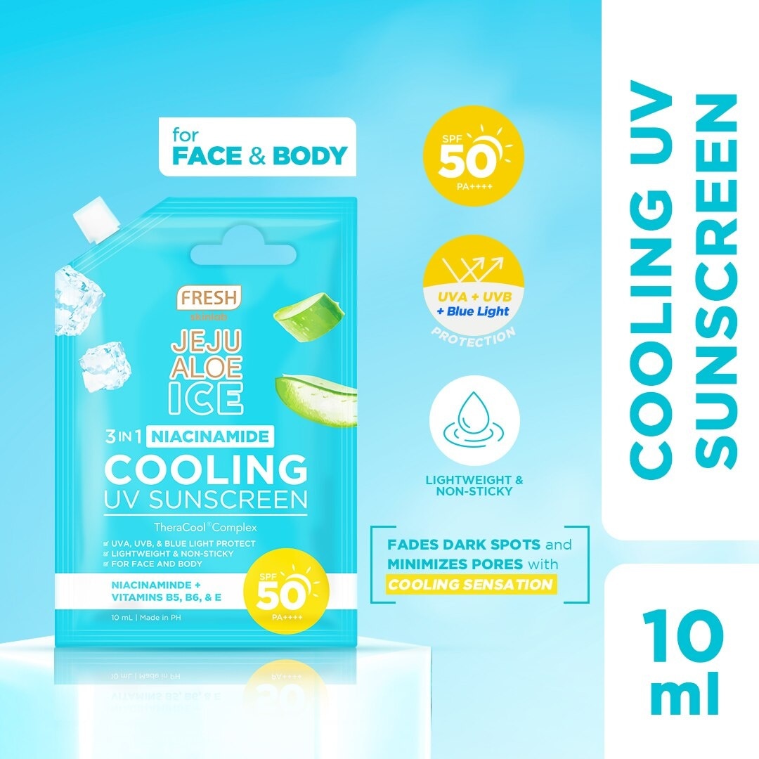 FRESH Skinlab Jeju Aloe Ice 3in1 Niacinamide Cooling UV Sunscreen 10mL