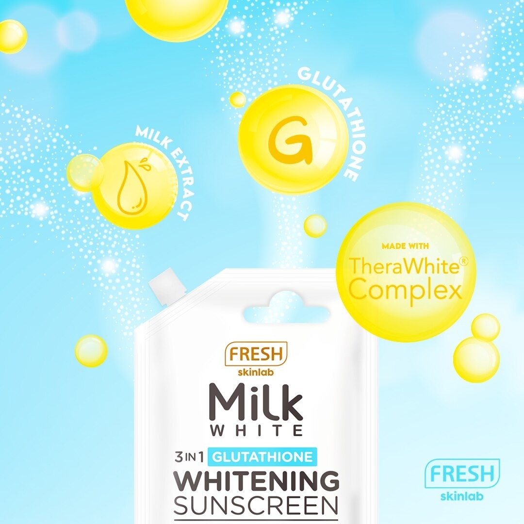 Fresh Skinlab Milk White 3in1 Glutathione Whitening Sunscreen 10mL