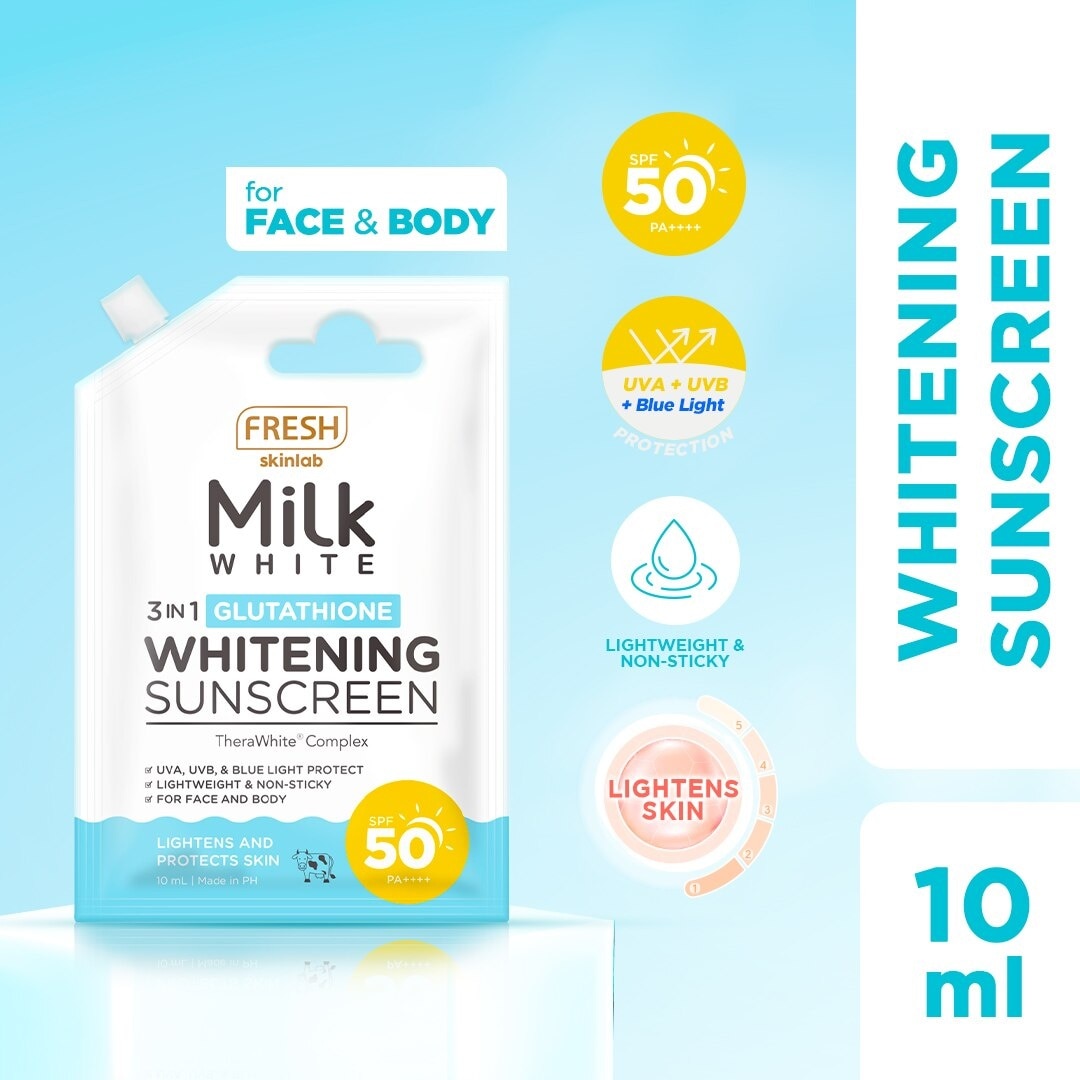 Fresh Skinlab Milk White 3in1 Glutathione Whitening Sunscreen 10mL