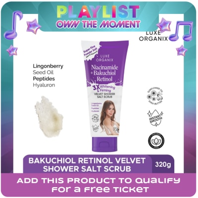 LUXE ORGANIX - LUXE ORGANIX Niacinamide + Bakuchiol Retinol Velvet Shower Salt Scrub 320g