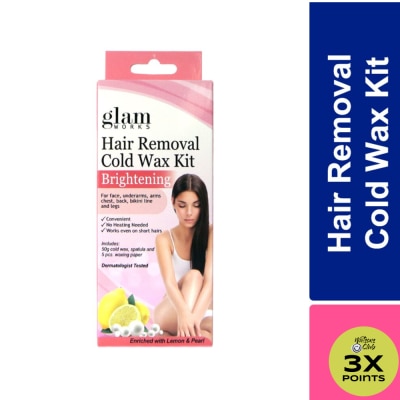 GLAMWORKS Hair Removal Cold Wax Lemon & Pearl 50g