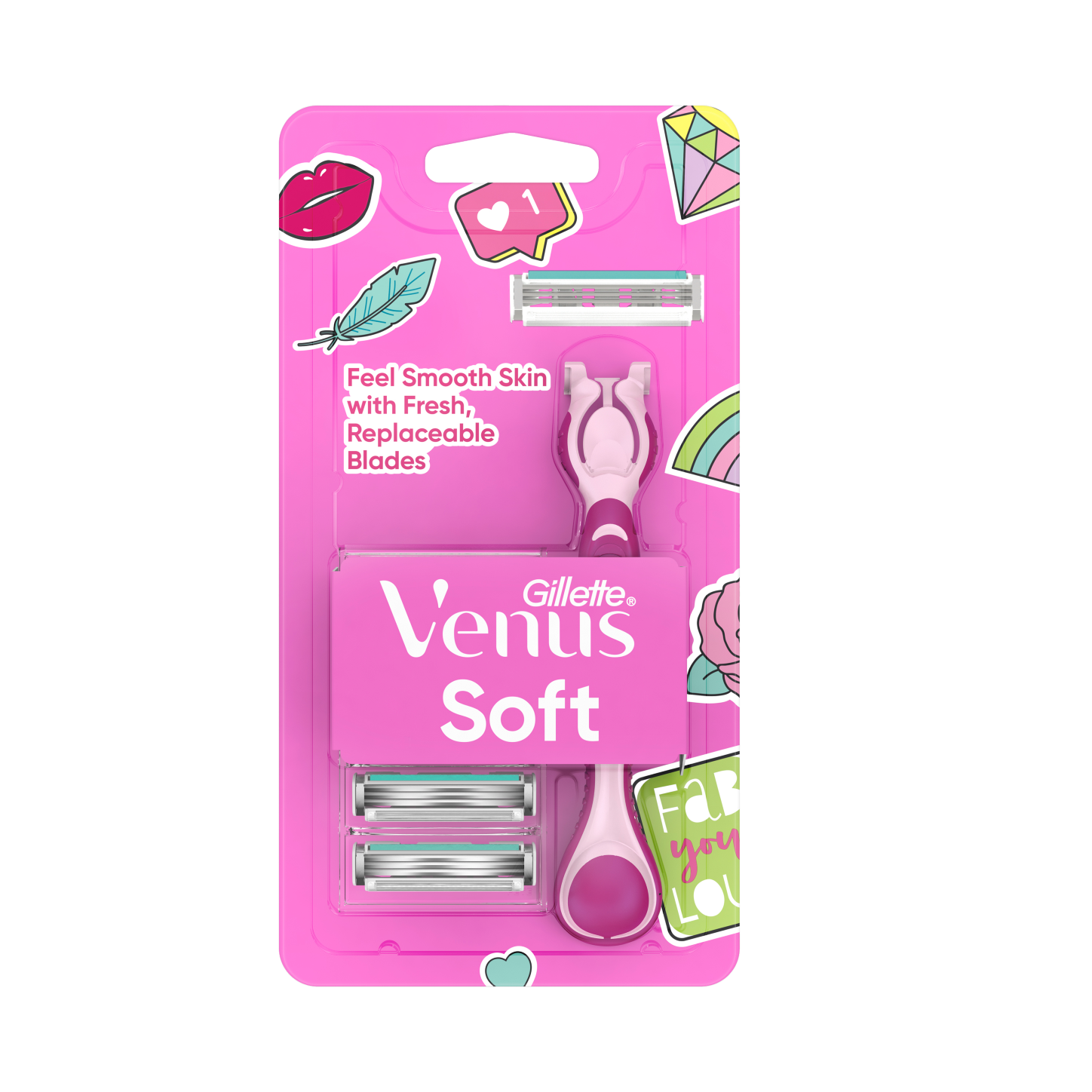 Venus Soft Razor with 4 Refills