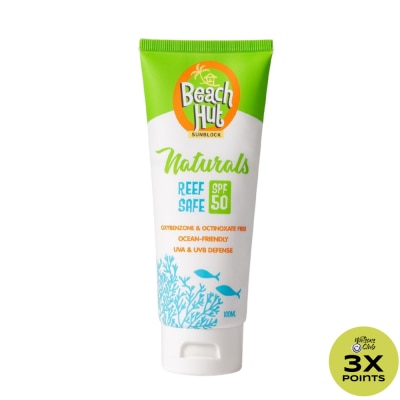 BEACH HUT Sunblock Natural Reef Safe SPF 50 100ml