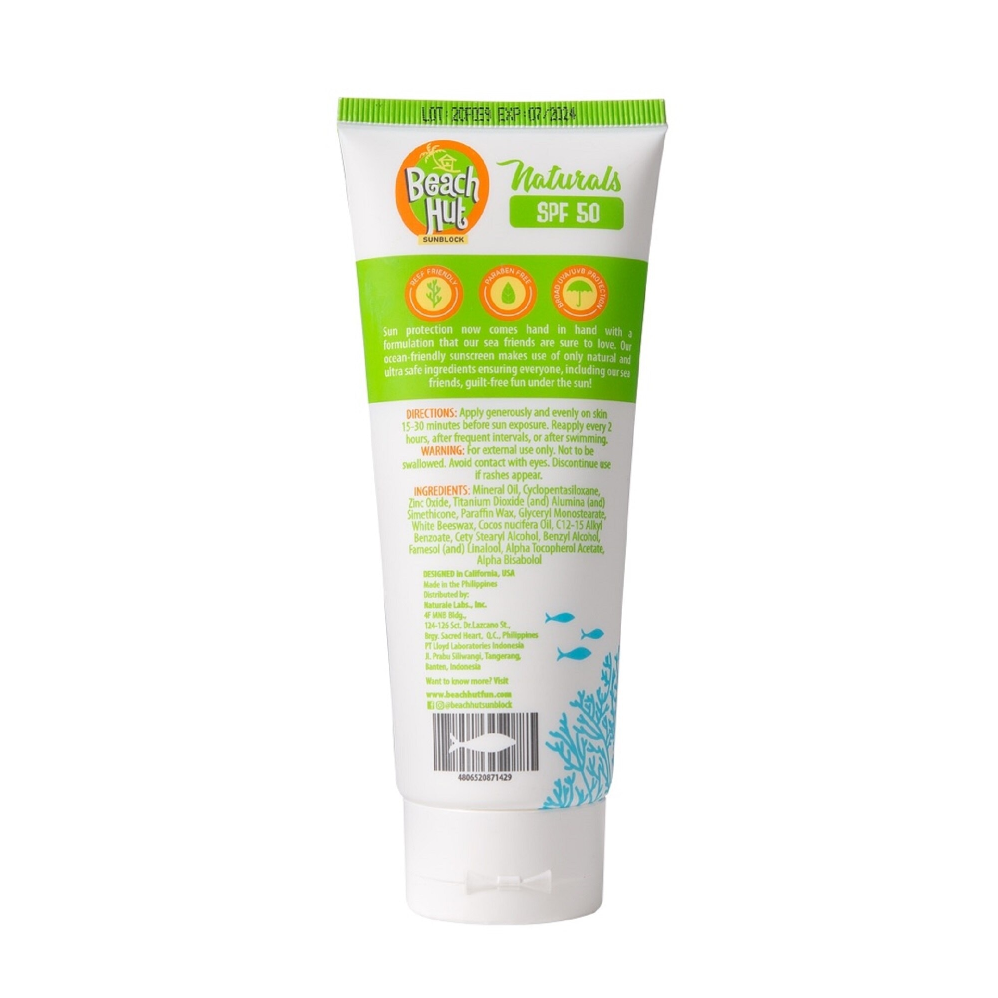 Sunblock Natural Reef Safe SPF 50 100ml