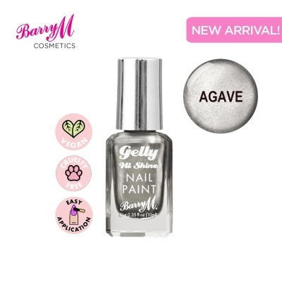 BARRY M Gelly Hi Shine Nail Paint Agave 10ml