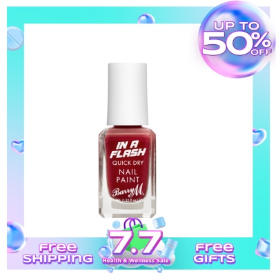 BARRY M In A Flash Quick Dry Nail PaintRed Race 10ml