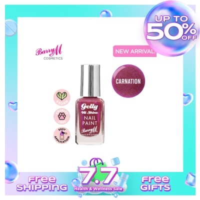 BARRY M Gelly Hi Shine Nail Paint Carnation 10ml
