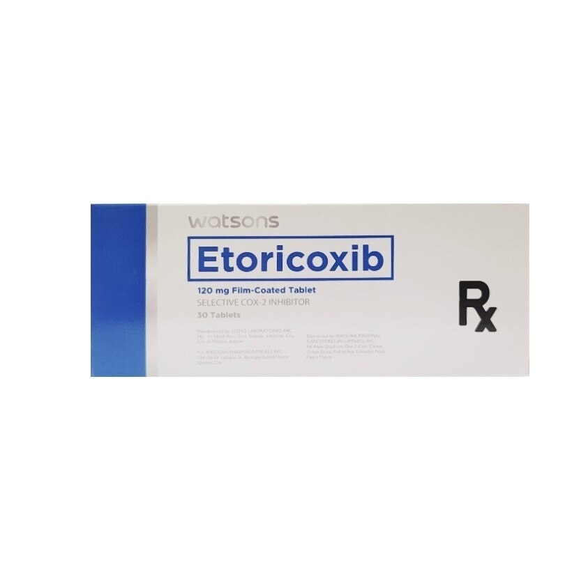 WATSONS Etoricoxib 1 Film-Coated Tablet 120 mg Sold Per Piece [PRESCRIPTION REQUIRED]