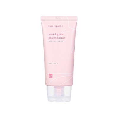 FACE REPUBLIC FACE REPUBLC Blooming Time Bakuchiol Cream 50mlDay & night nourishing cream that restores skin firmness and elasticity with plant-derived bakuchiol, leaving a youthful, plump skin. *Plant-derived Bakuchiol 5,000ppm