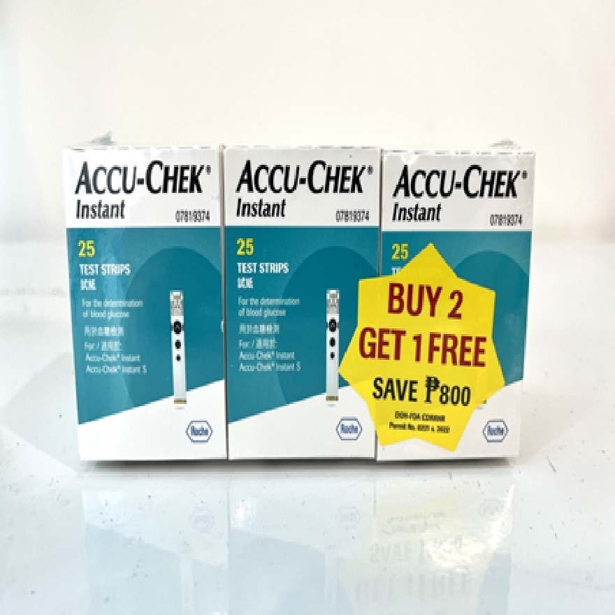 ACCUCHEK Instant Test Strips 25s 2 Plus 1