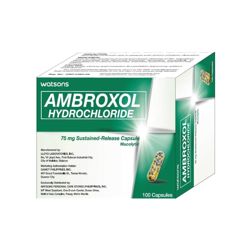WATSONS Ambroxol Hydrochloride Sustained-Release Capsule 75mg (Sold Per Piece)