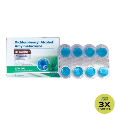 BETADINE BETADINE Throataid Mentol & Eucalyptus 8s