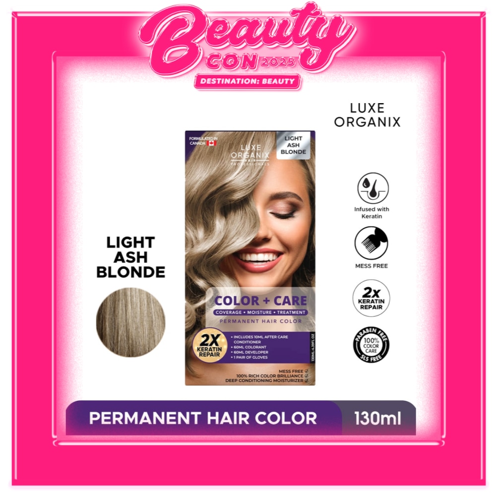 Keratin Hair Color + Care Light Ash Blonde 130ml