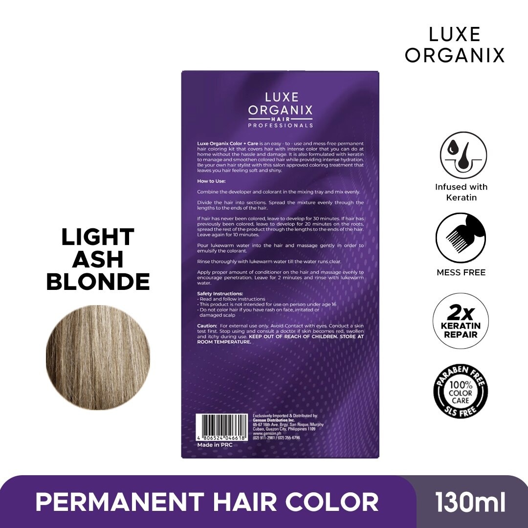 Keratin Hair Color + Care Light Ash Blonde 130ml