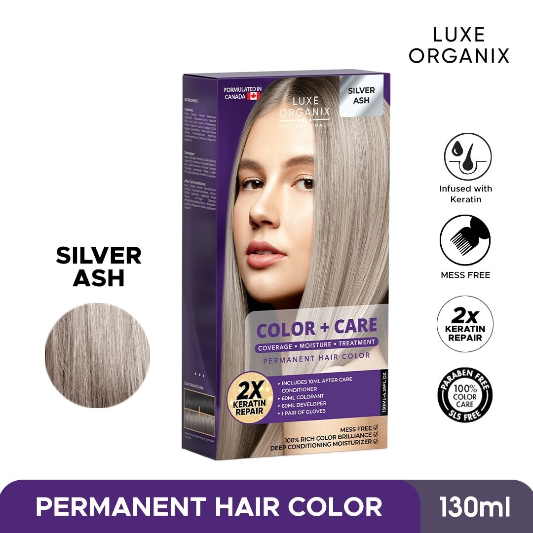 Keratin Hair Color + Care Silver Ash 130mll