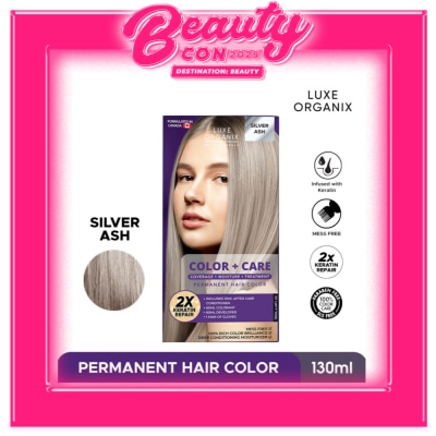 LUXE ORGANIX Keratin Hair Color + Care Silver Ash 130mll