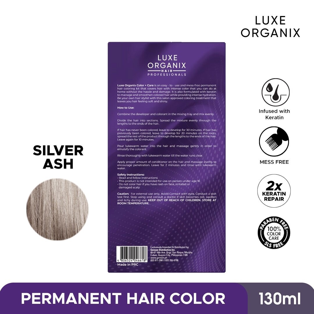 Keratin Hair Color + Care Silver Ash 130mll