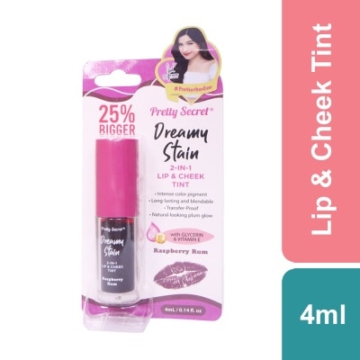 PRETTY SECRET 2-in-1 Lip & Cheek Tint - Raspberry Rum 4ml