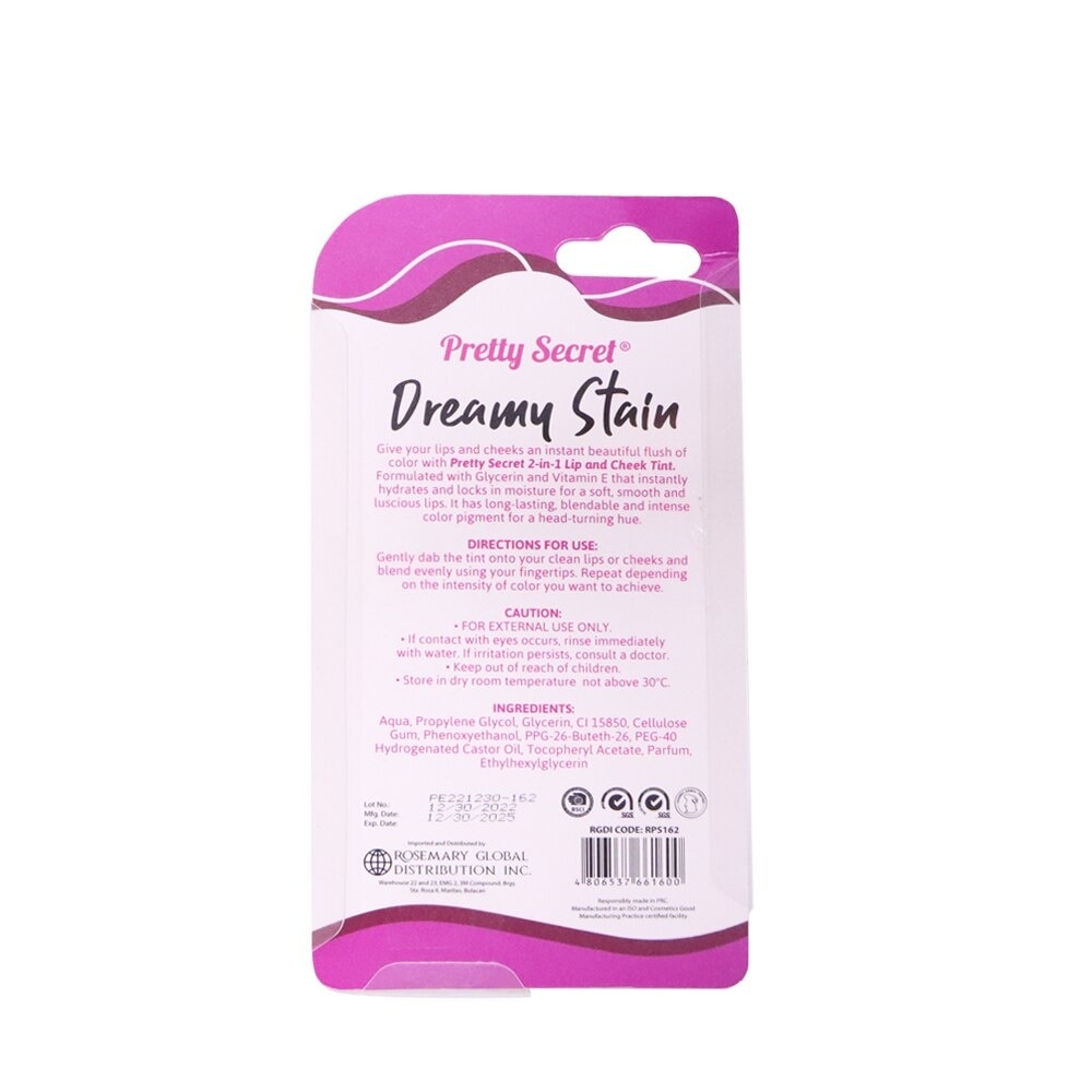 2-in-1 Lip & Cheek Tint - Raspberry Rum 4ml