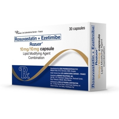 ROZUOR ROZUOR Rosuvastatin 10 mg + Ezetimibe 10 mg Sold Per Piece [PRESCRIPTION REQUIRED]