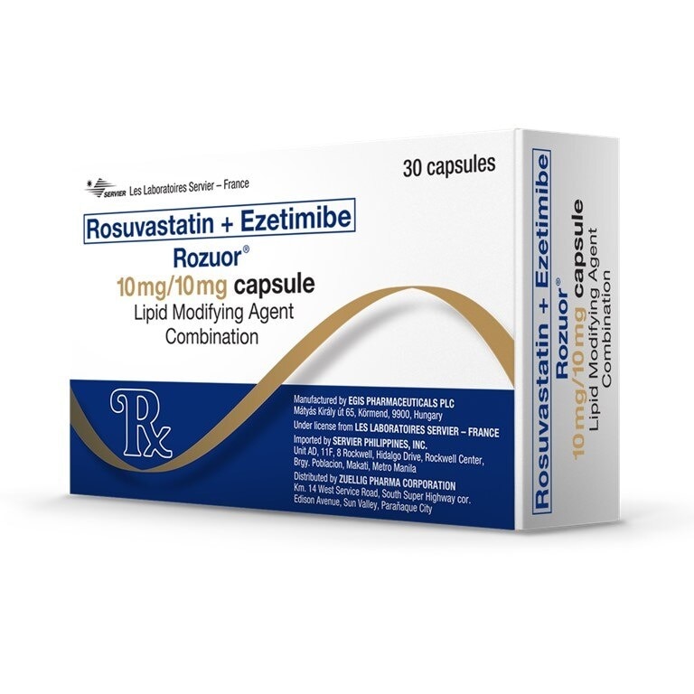 ROZUOR Rosuvastatin 10 mg + Ezetimibe 10 mg Sold Per Piece [PRESCRIPTION REQUIRED]