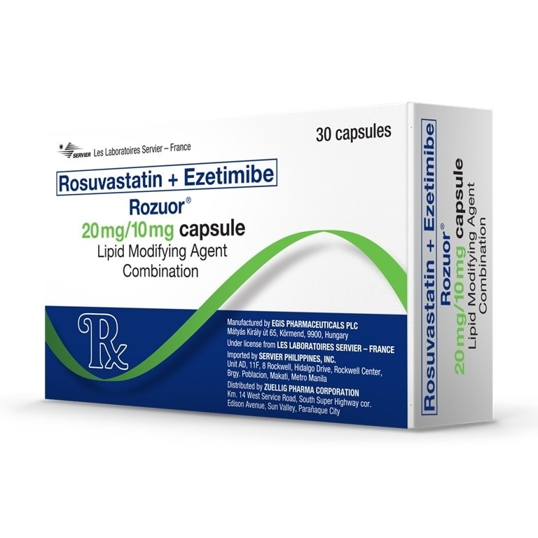 ROZUOR Rosuvastatin 20 mg + Ezetimibe 10 mg Sold Per Piece [PRESCRIPTION REQUIRED]