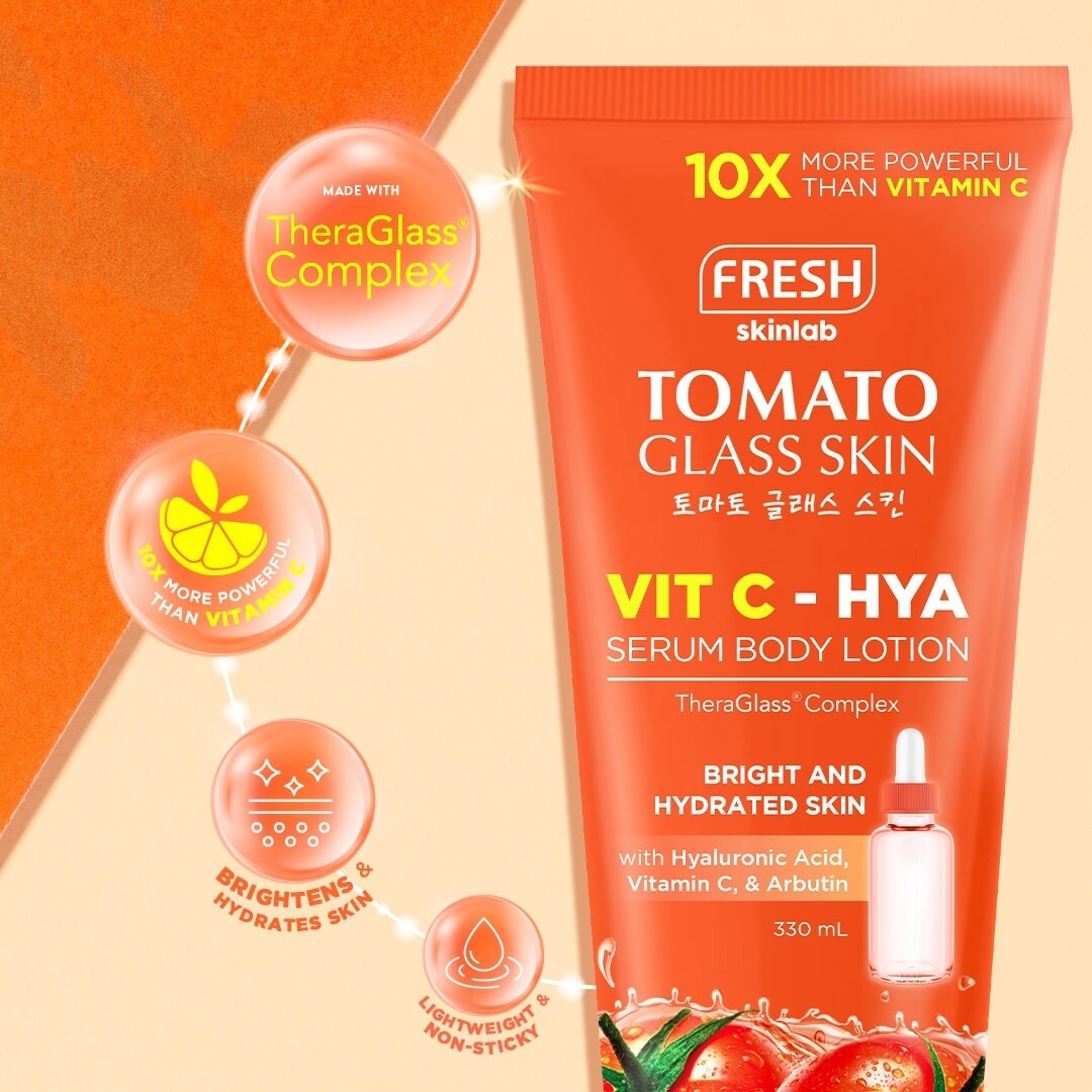 Tomato Glass Skin Vit C - Hya Serum Body Lotion 330mL