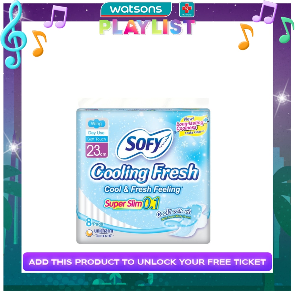 SOFY Cooling Fresh Slim Wing 23 cm - 8 pads