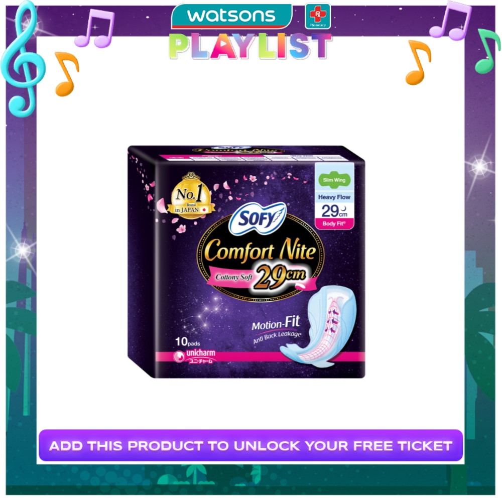 SOFY Comfort Nite Slim Wing 29 cm 10 pads