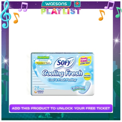 SOFY SOFY Cooling Fresh Pantyliner (Regular) 15.5cm - 28 pads