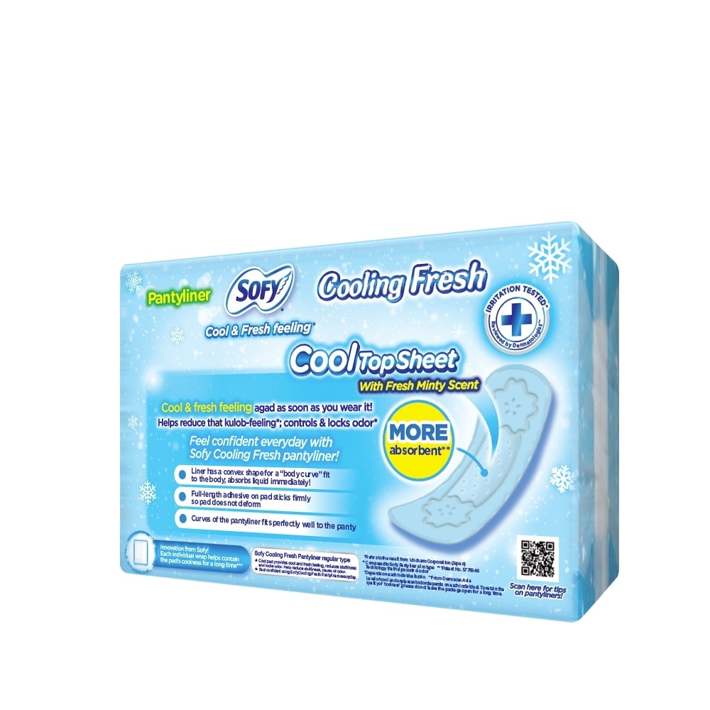 SOFY Cooling Fresh Pantyliner (Regular) 15.5cm - 28 pads