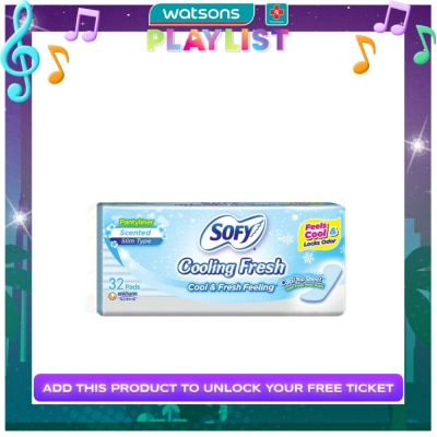SOFY SOFY Cooling Fresh Pantyliner (Thin) 14 cm - 32 pads