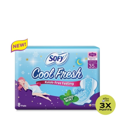 SOFY SOFY Cool Fresh Night Wing 35 cm - 8 pads