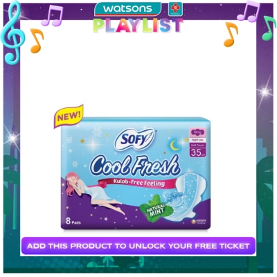 SOFY SOFY Cool Fresh Night Wing 35 cm - 8 pads
