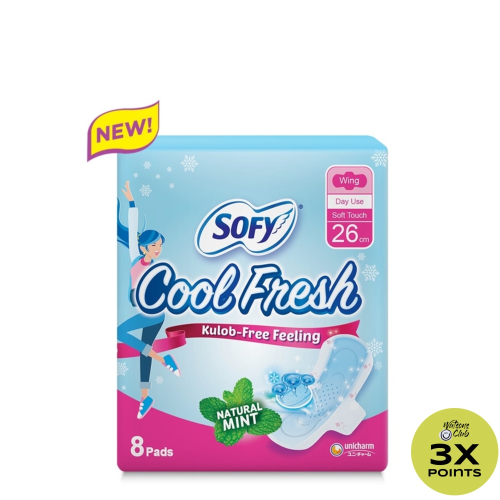 SOFY Cool Fresh Wing 26 cm - 8 pads