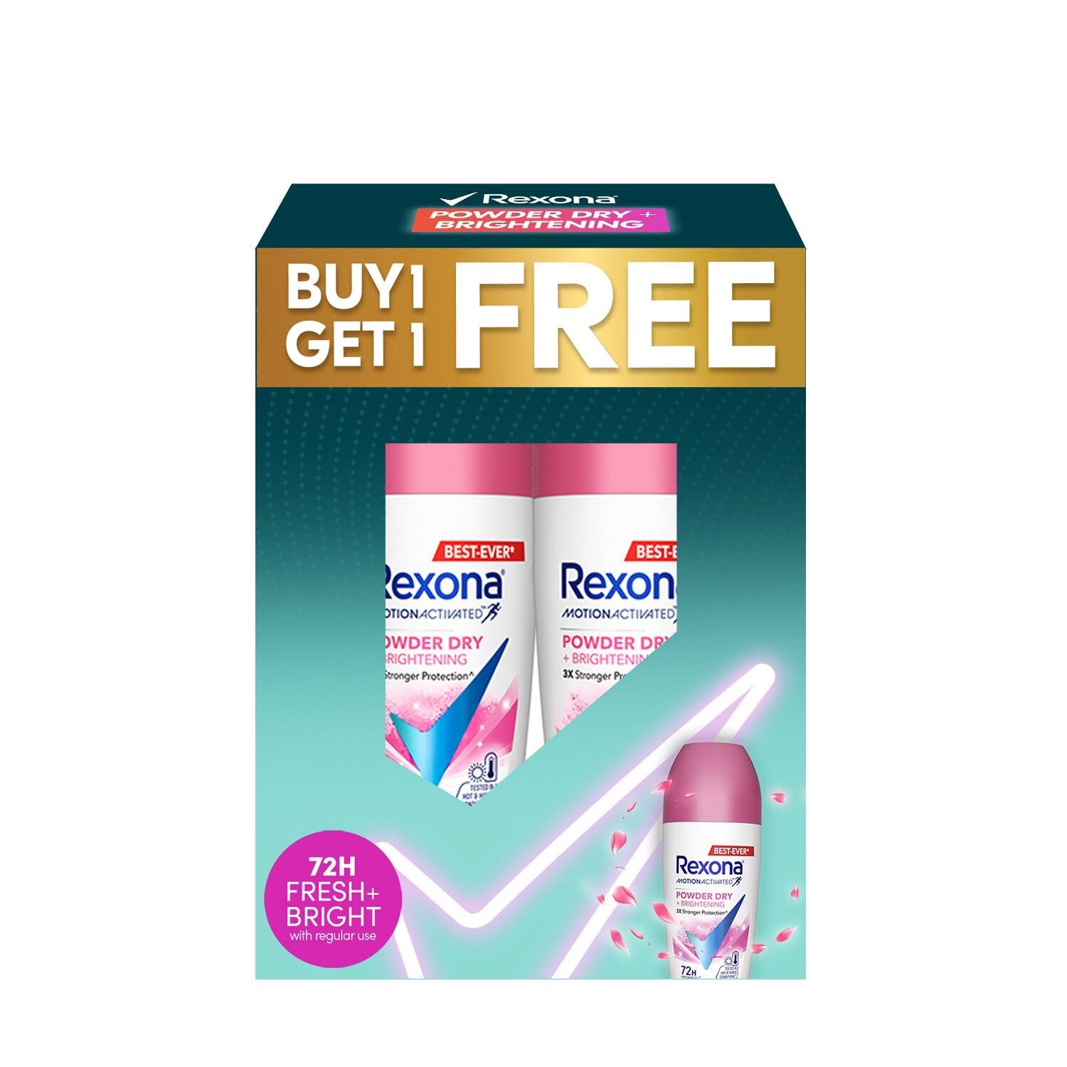 REXONA WMEN RO POWDER DRY 72H (1+1) 45ML