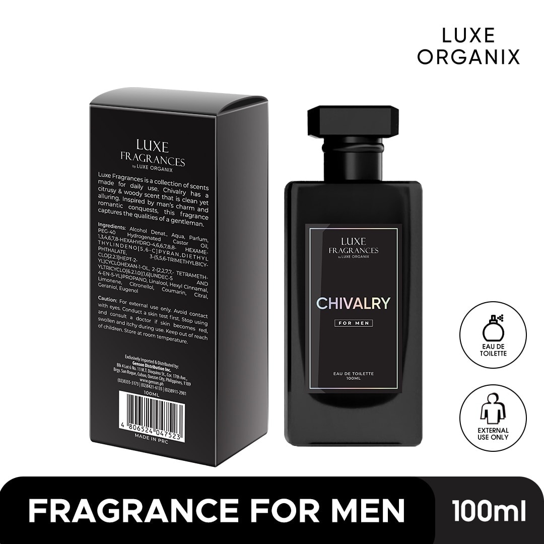 LUXE ORGANIX Fragrances Chivalry for Men Eau de Toilette 100ml