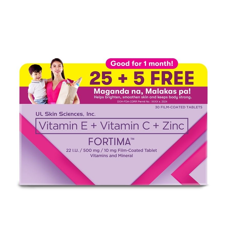 FORTIMA Vitamin E + Vitamin C + Zinc 25+ 5 Promo Pack