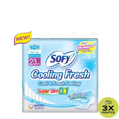 SOFY SOFY Cooling Fresh Slim Wing 23 cm - 16 pads
