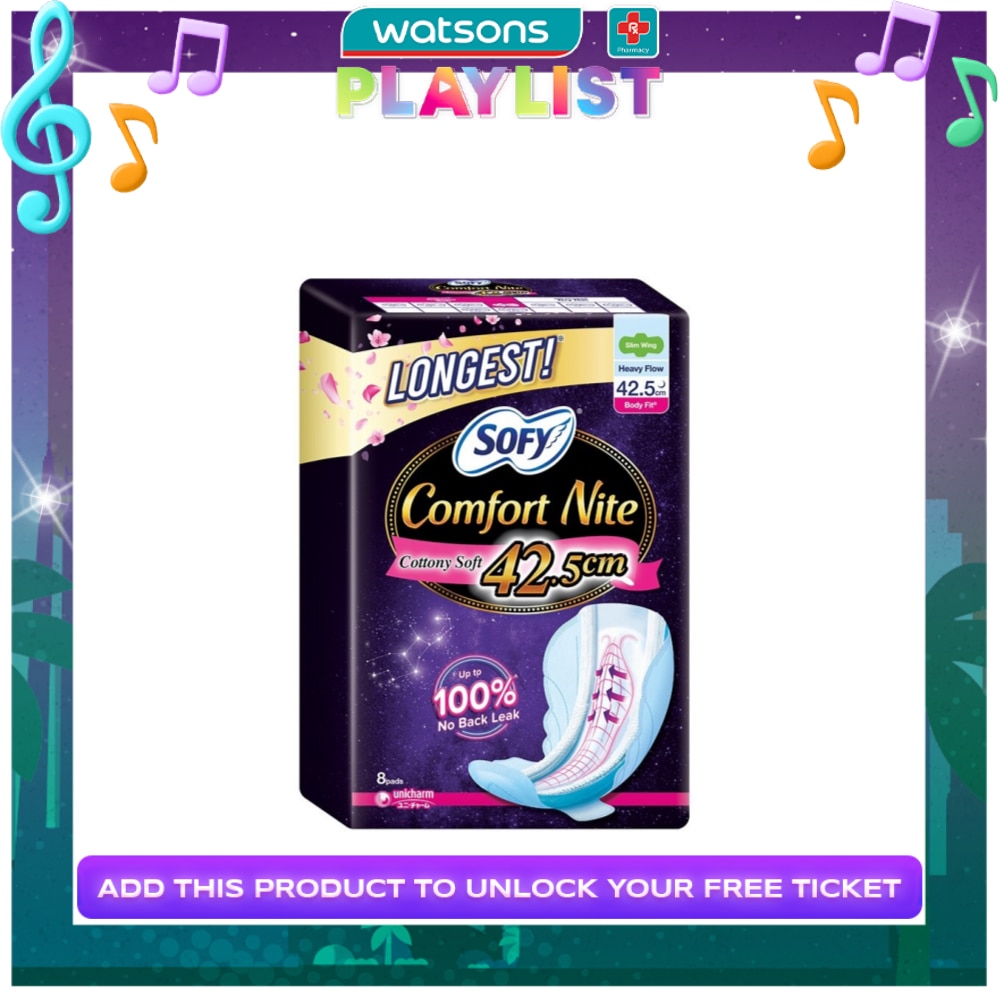 SOFY Comfort Nite Slim Wing 42.5 cm - 8 pads