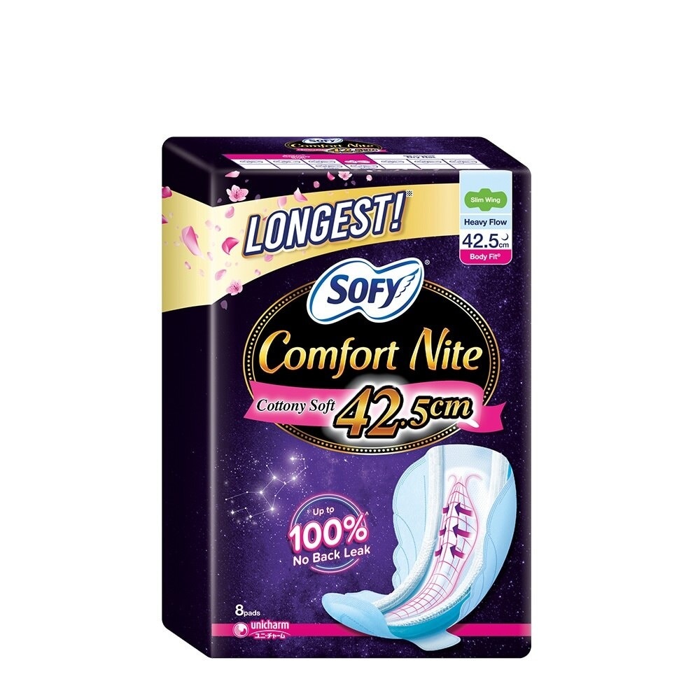 SOFY Comfort Nite Slim Wing 42.5 cm - 8 pads