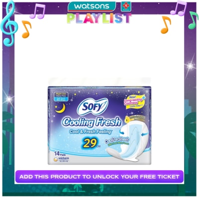 SOFY SOFY Cooling Fresh Night Slim Wing 29 cm - 14 pads