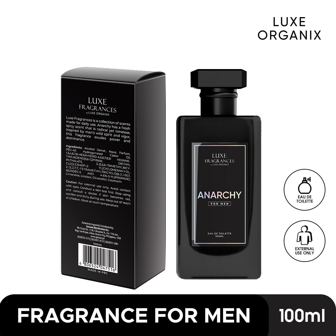 LUXE ORGANIX Fragrances Anarchy for Men Eau de Toilette 100ml