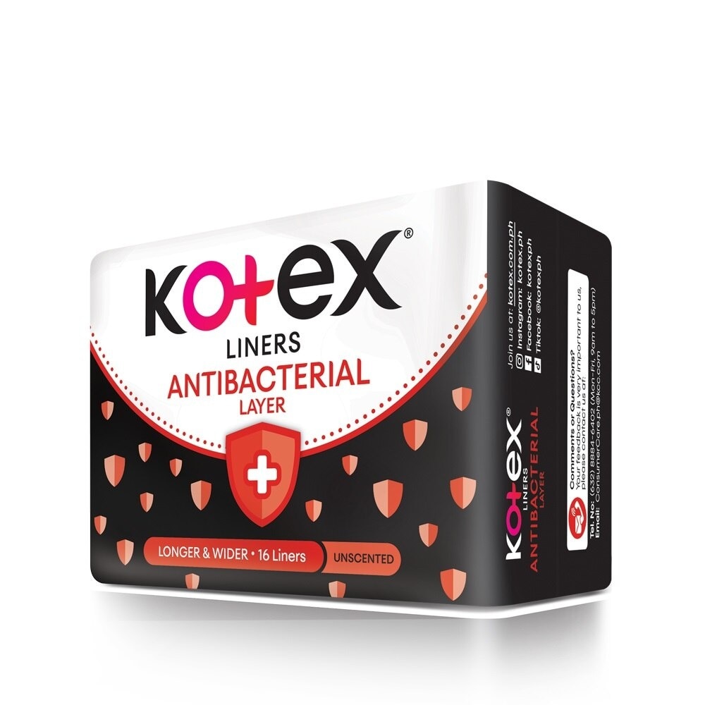 KOTEX Antibac Longer + Wider Antibac Liners 16s